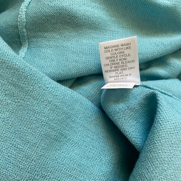 NWOT J. Jill Lightweight Merino Tunic, XS, Aqua - Picture 4 of 5